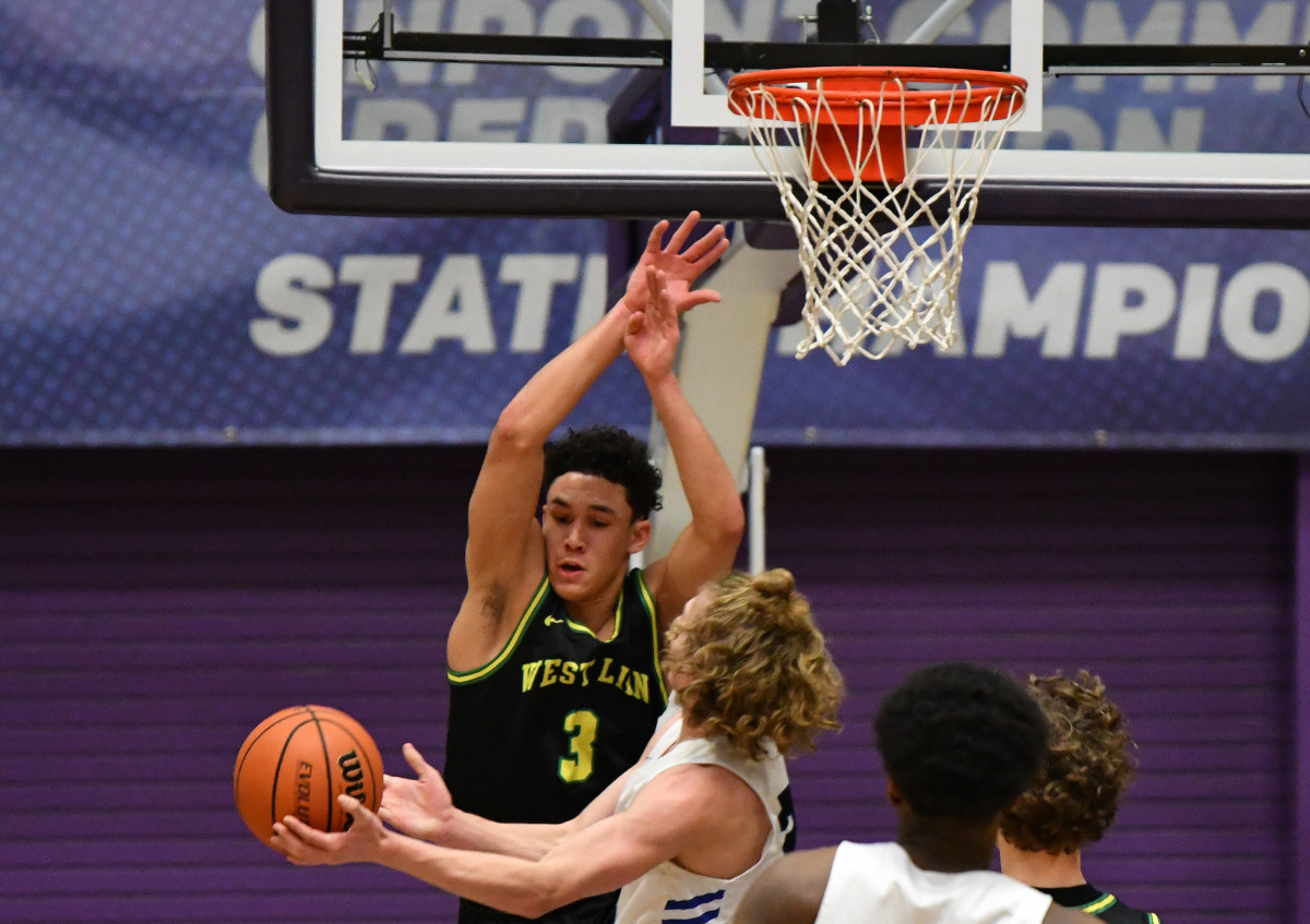 West Linn South Medford boys basketball Taylor Balkom 11